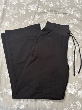 Mandala Wide leg scrub pants, XS - black